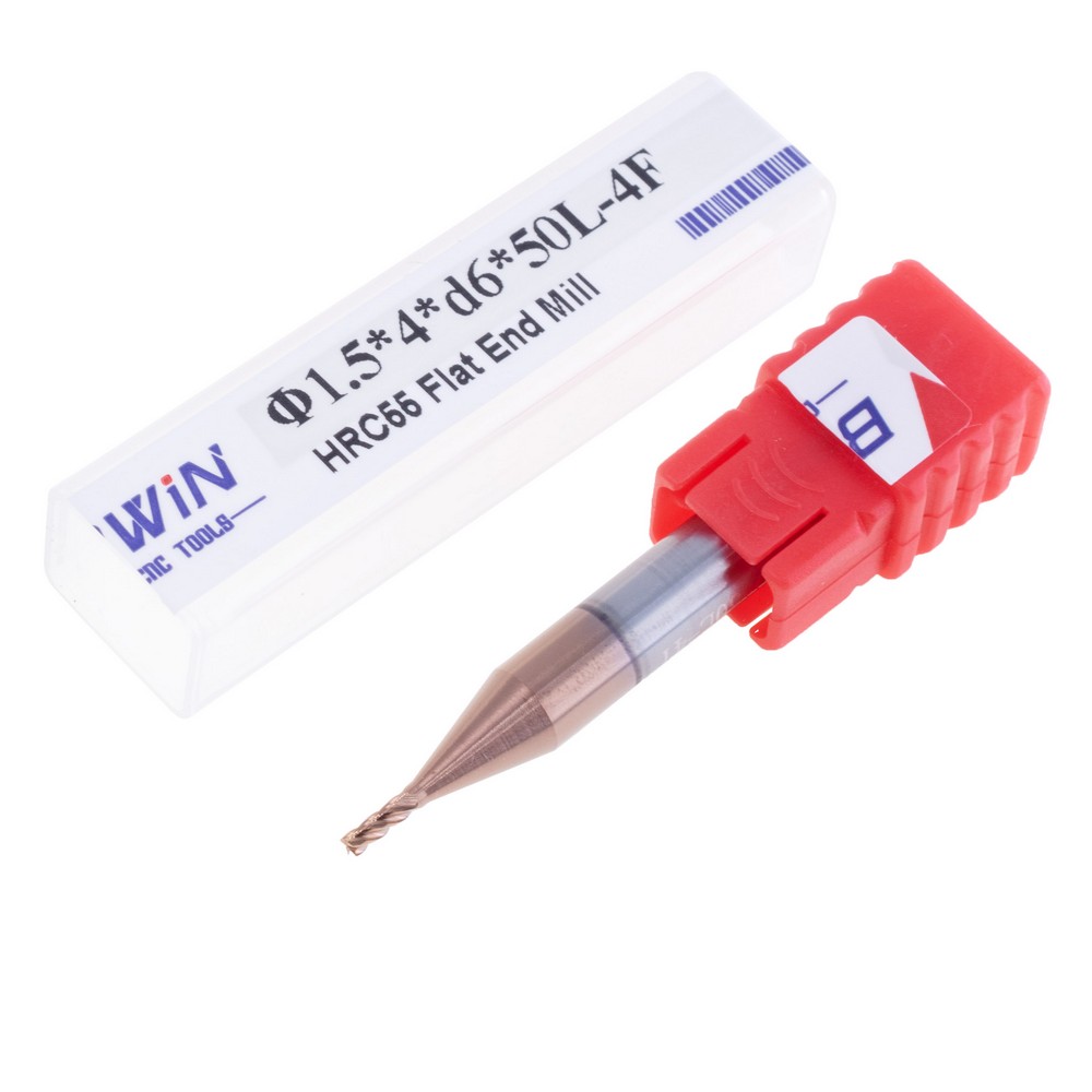 Фреза 4-пера φ1.5*4*d6*50L-4F HRC55