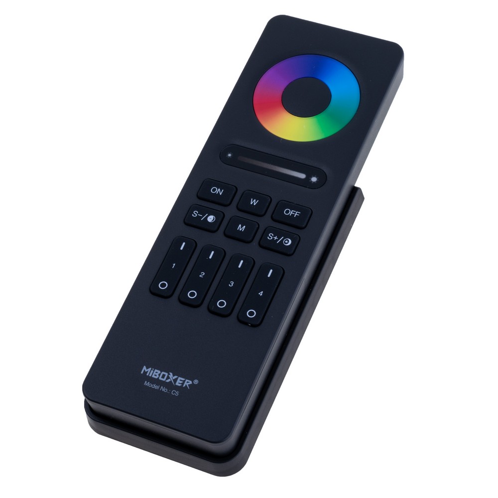 4-зонний пульт керування температурою та яскравістю  RGB+CCT 2.4G, C5 Black