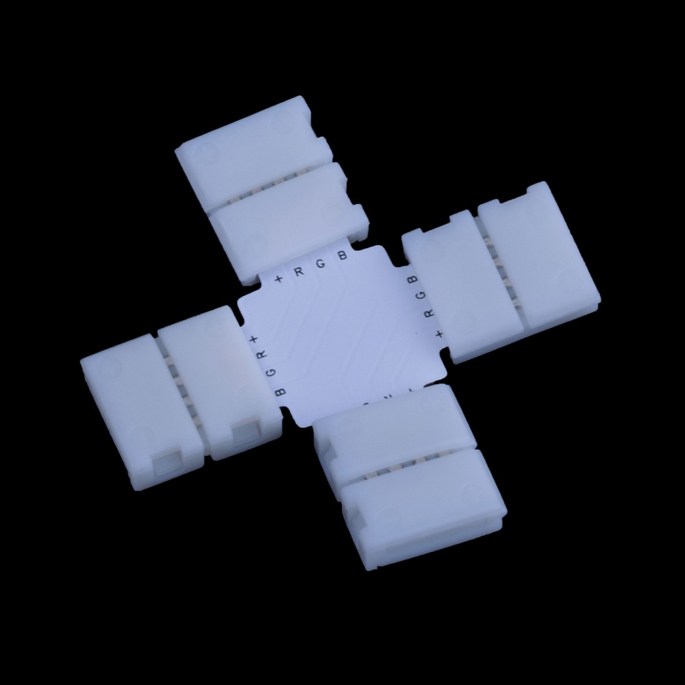 З'єднувач 4х стічок "X" 10mm LED 3528/5050, 4 контакта.