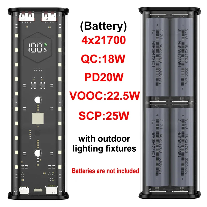 4x21700 Power Bank Case 22.5W BQ-S21PD