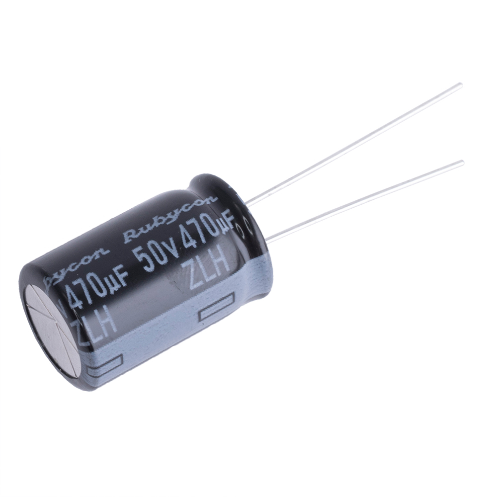 470uF 50V ZLH 12,5x20mm 105°C  (50ZLH470MEFC12.5X20-RUBYCON) (электролитический конденсатор)