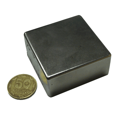 Neodym Magnet, Quader Block Haftkraft 110 kg 51 x 51 x 25 mm (N40), Ni+Cu+Ni (Nickel) Neodym Magnet, Quader Block Haftkraft 110 kg 51 x 51 x 25 mm (N40), Ni+Cu+Ni (Nickel)