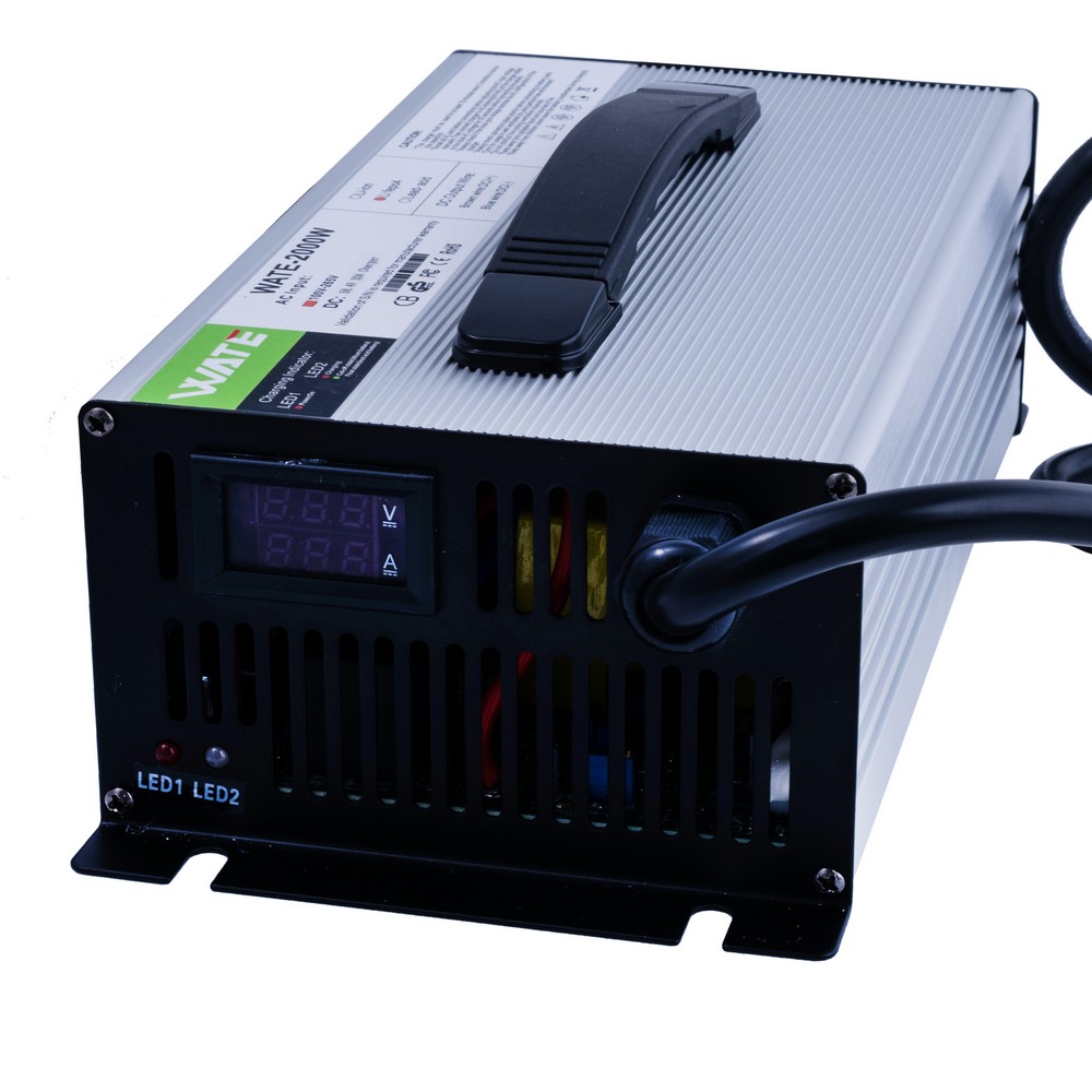 Зарядний пристрій 58.4V / 30A для LiFePO4 акумуляторів (WATE-2000W – Wate) Anderson connector, Active FPC