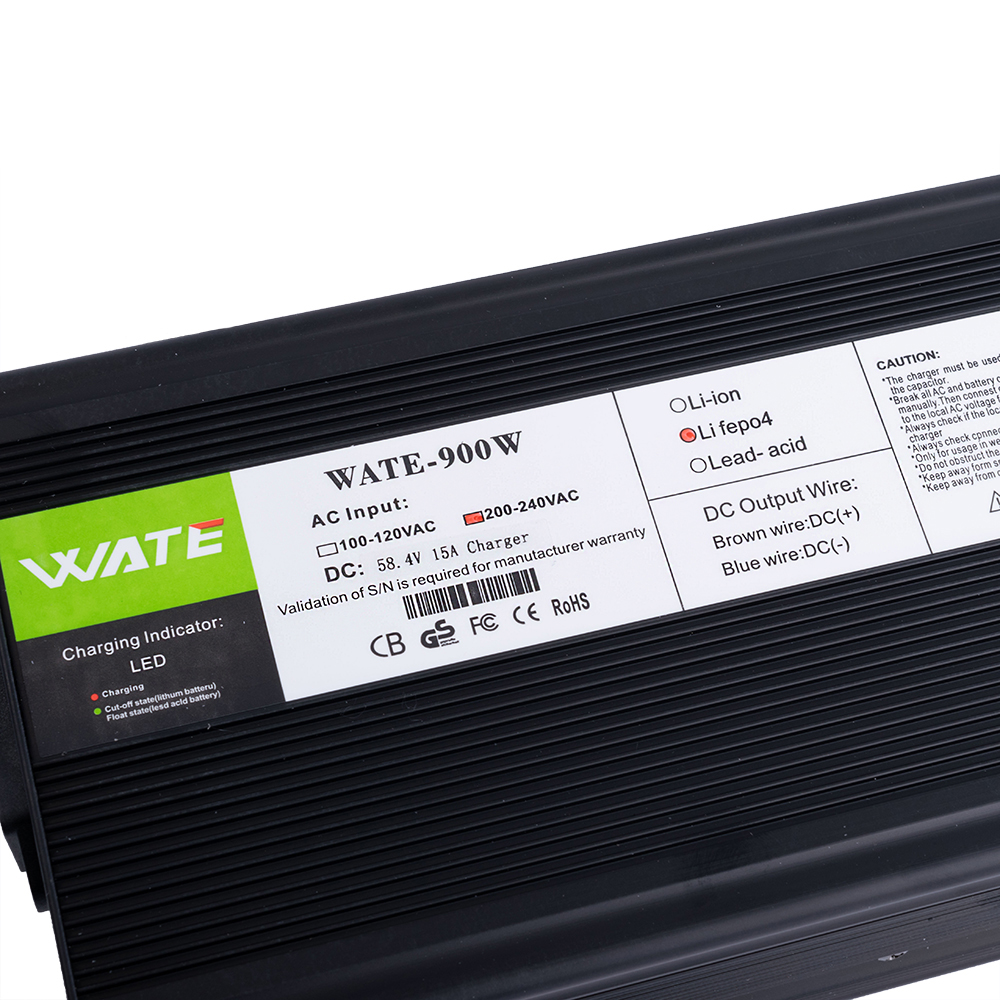 Зарядное устройство 58.4V / 15A для LiFePO4 аккумуляторов (WATE-5815S – Wate) Anderson connector
