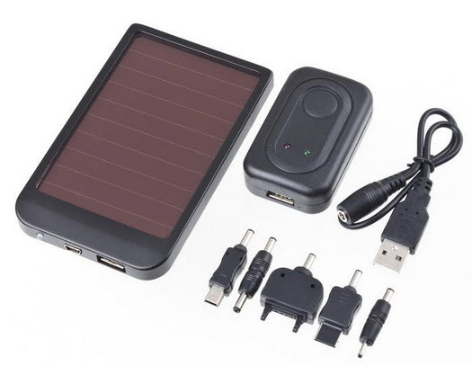 Ladegerat Solarbatterie fur Handy mit USB, 2600mAh