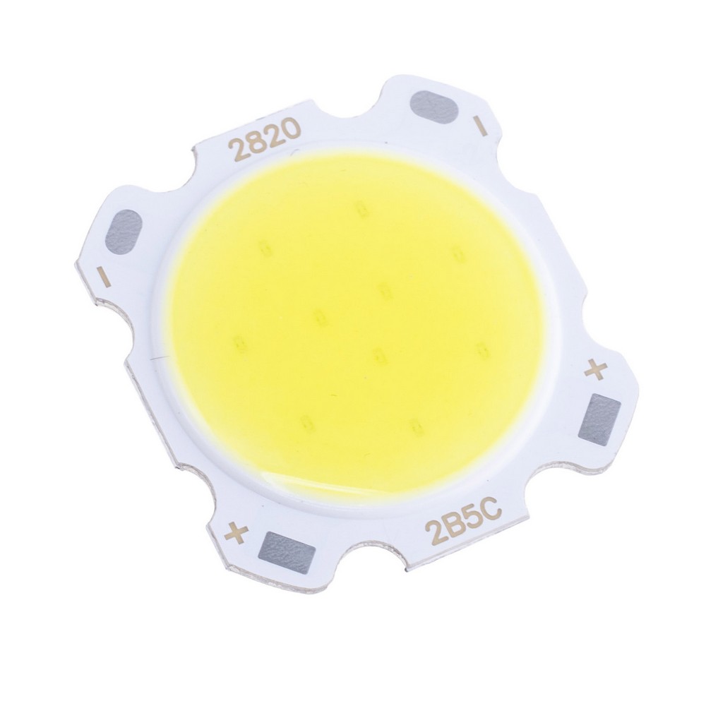 Світлодіод COB 1313 5W 6500K, 250mA(Max) @ DC 15-17V, 450-500LM, 24x22mm Світлодіод COB 1313 5W 6500K, 250mA(Max) @ DC 15-17V, 450-500LM, 24x22mm