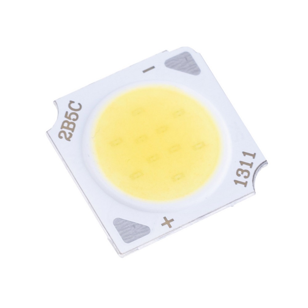 Світлодіод COB 1313 5W 6000K, 250mA(Max) @ DC 15-17V, 450-500LM, 13x13mm Світлодіод COB 1313 5W 6000K, 250mA(Max) @ DC 15-17V, 450-500LM, 13x13mm