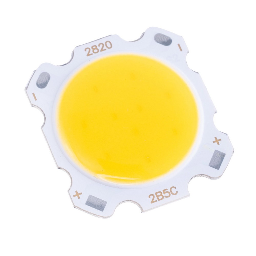 Світлодіод COB 1313 5W 3000K, 250mA(Max) @ DC 15-17V, 450-500LM, 24x22mm Світлодіод COB 1313 5W 3000K, 250mA(Max) @ DC 15-17V, 450-500LM, 24x22mm