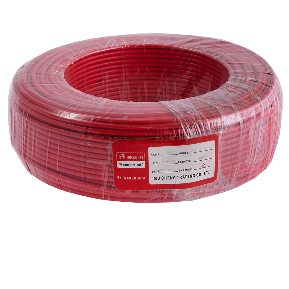 Провод монолитный 6.0mm2 (10AWG/D2.76мм, медь, PVC), красный