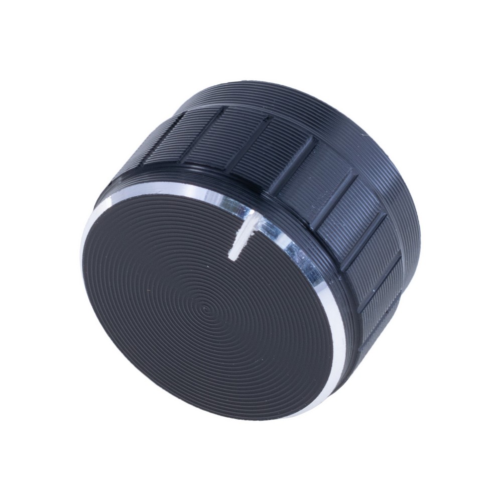 Ручка для потенціометра алюмінієва "чорна" на вісь 6мм , A21X13 Black