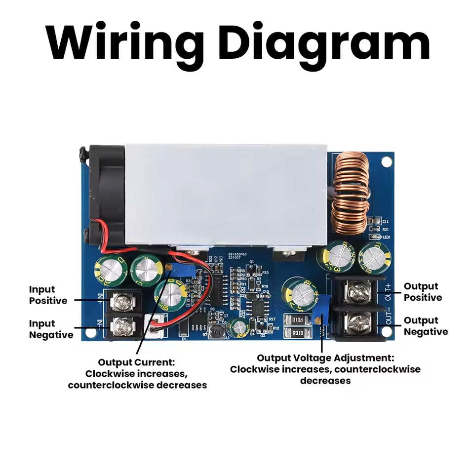 600W Adjustable DC-DC Buck Converter Module 12-75V to 2.5-60V Step Down 600W Adjustable DC-DC Buck Converter Module 12-75V to 2.5-60V Step Down