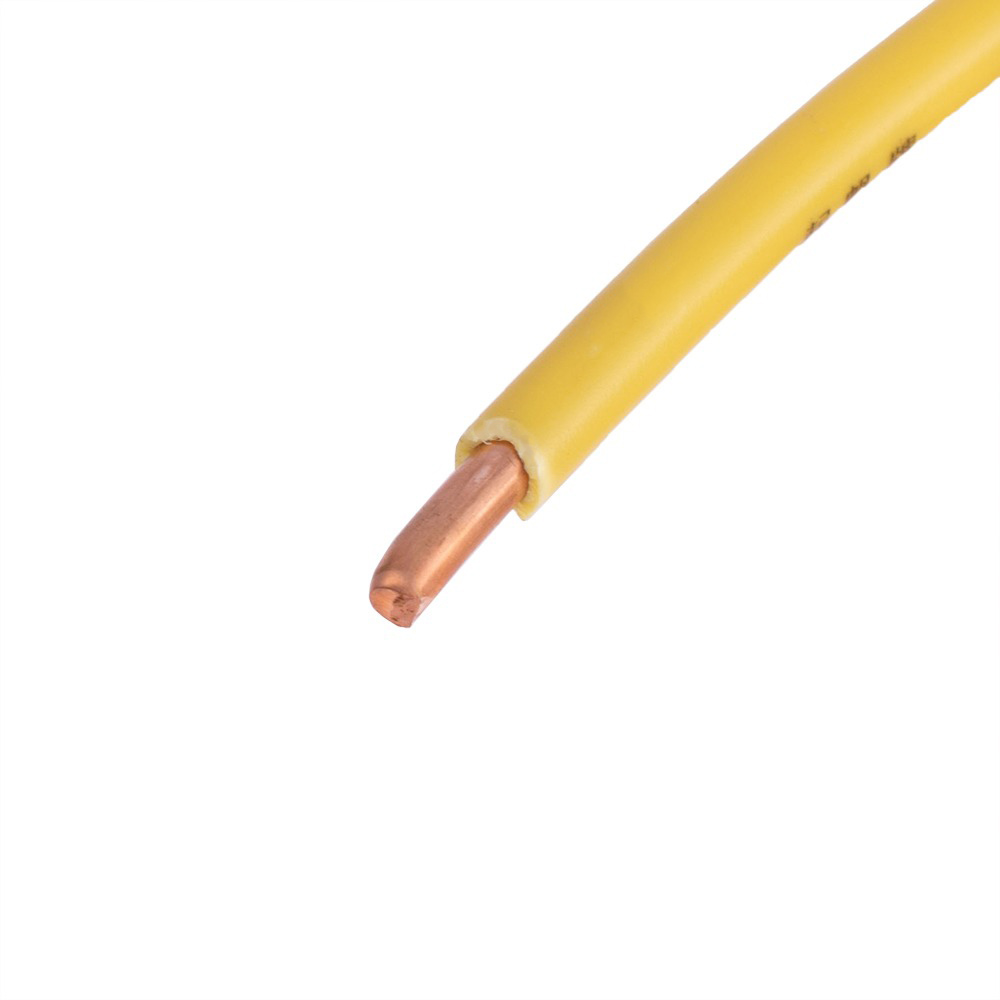 Провод монолитный 6.0mm2 (10AWG/D2.76мм, медь, PVC), желтый