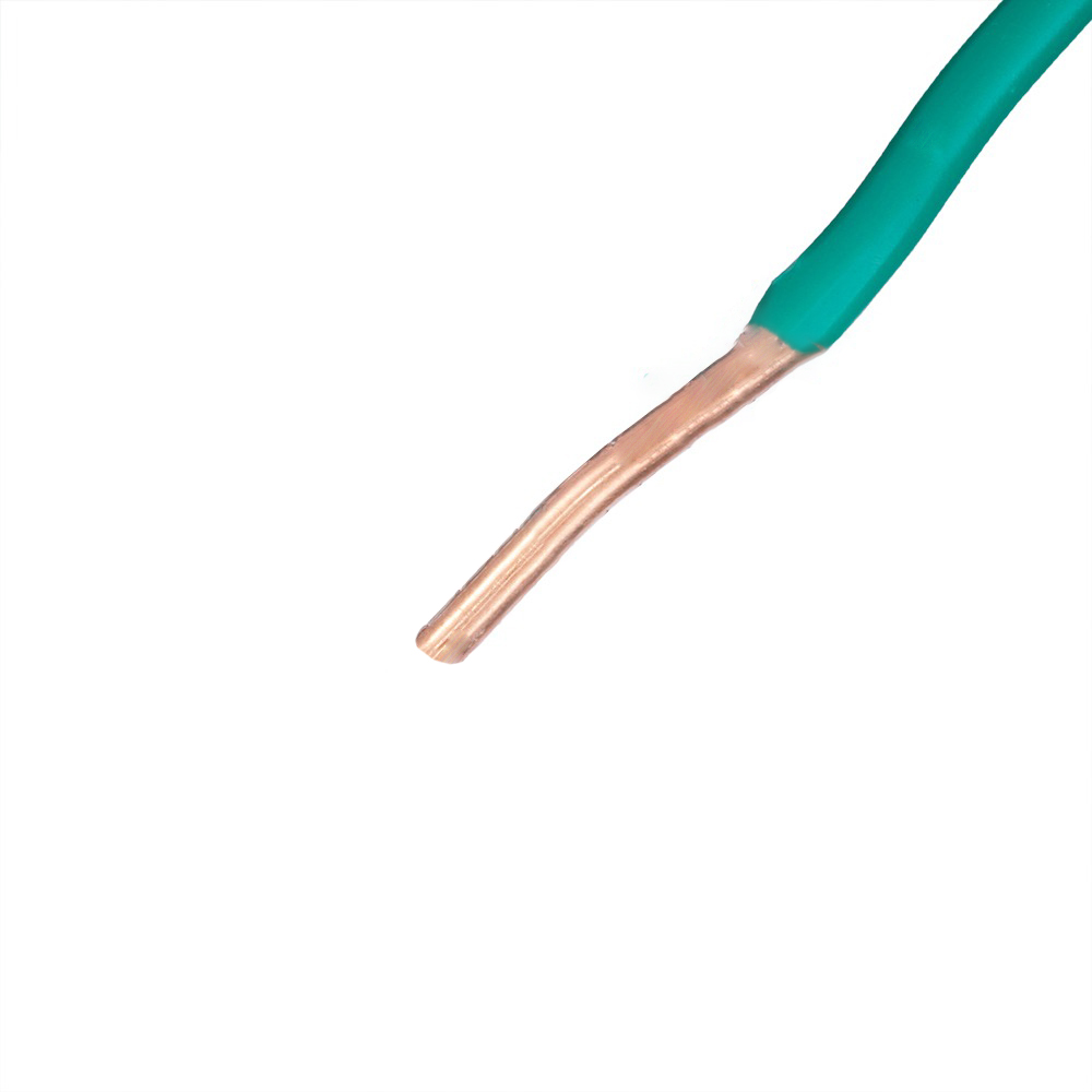 Провод монолитный 6.0mm2 (10AWG/D2.76мм, медь, PVC), зеленый