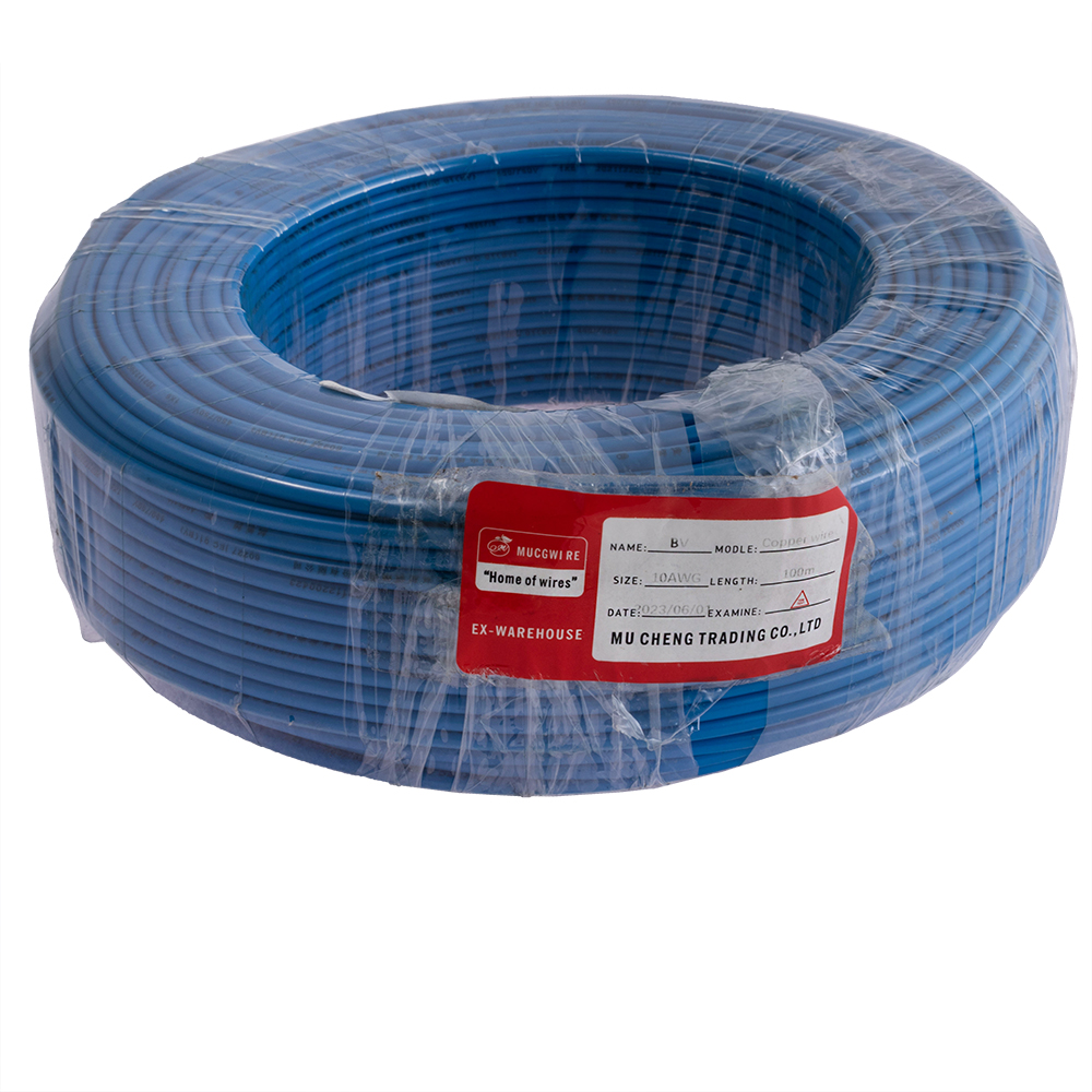Провод монолитный 6.0mm2 (10AWG/D2.76мм, медь, PVC), синий
