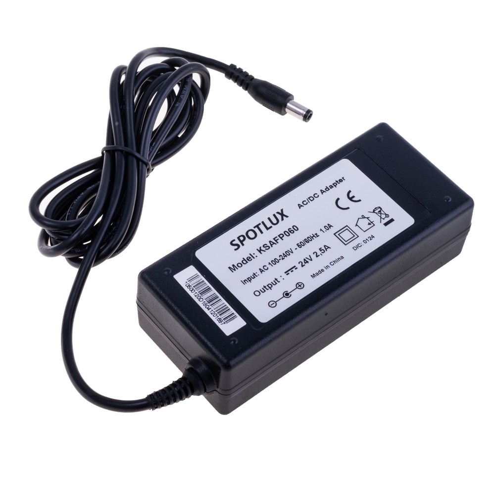 Блок живлення настільний 60W 24V, роз'єм:2.5x5.5mm KSAFP60