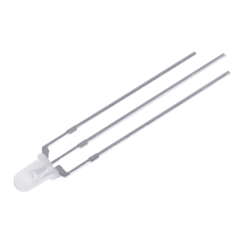 LED 3mm rot 625nm/grün 567nm, 40° (HB3b-39OGC)  3pin