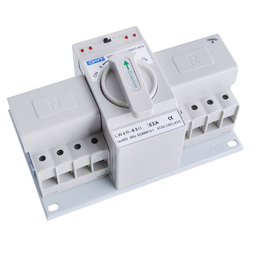 4P Автоматический переключатель источника питания 63A АВР (LW4R-63II)