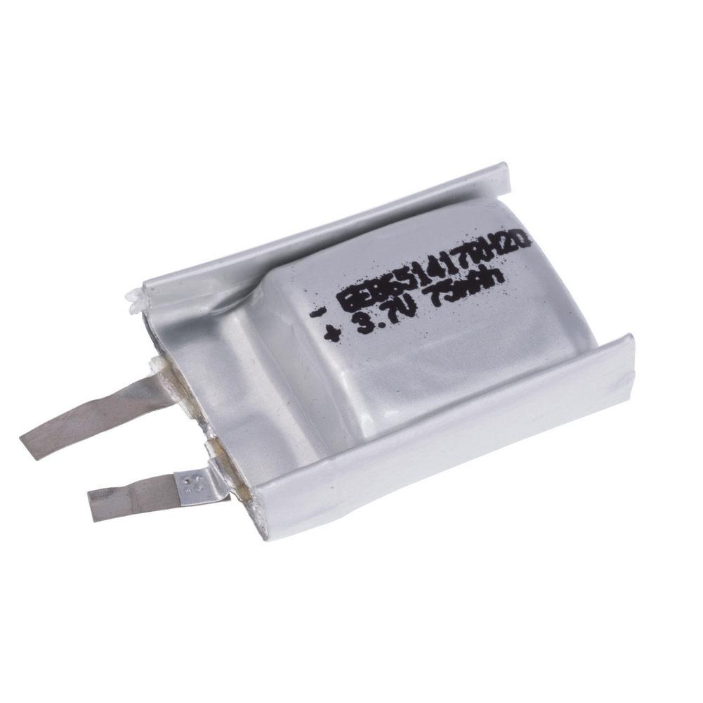 LiPo 75 mAh, 3,7V, 6,5x14x20мм (GEB) аккумулятор литий-полимерный)