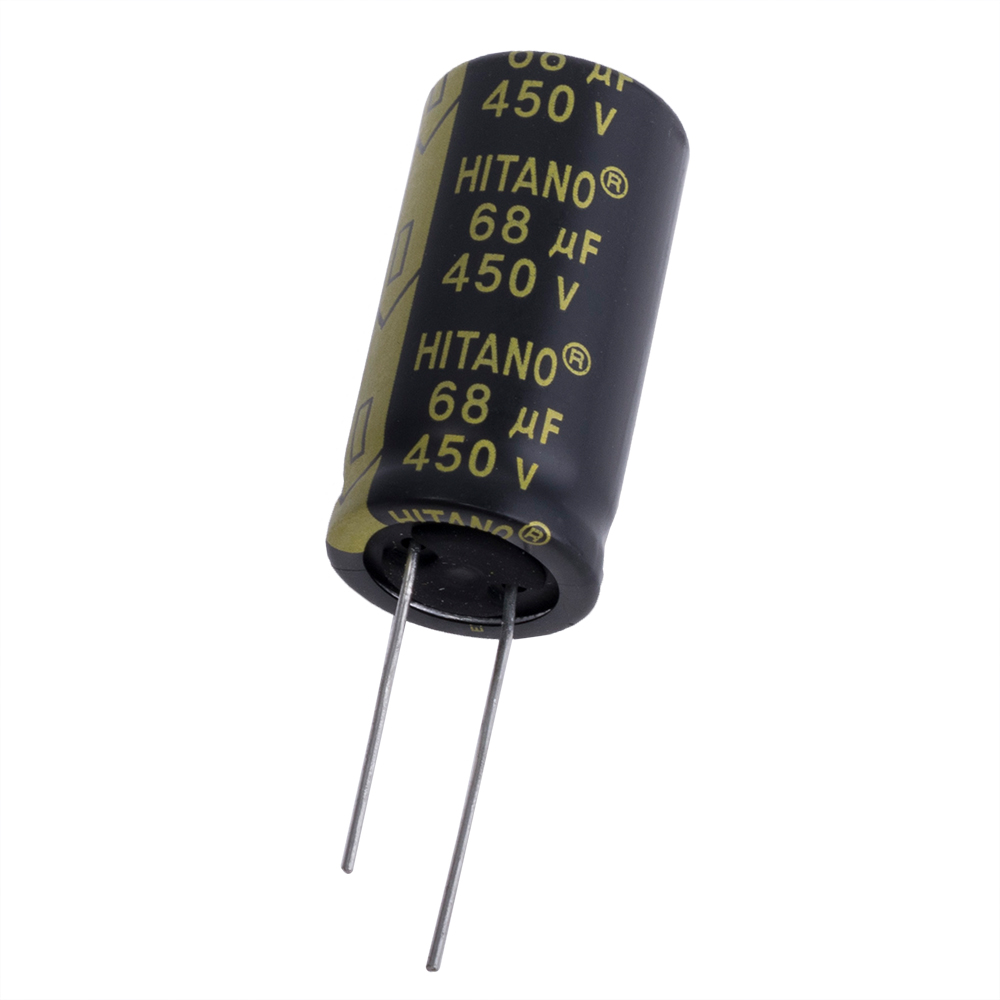 68uF 450V EXR 18x36mm (low imp.) (EXR680M2WB-Hitano) (электролитический конденсатор низкоимпедансный)