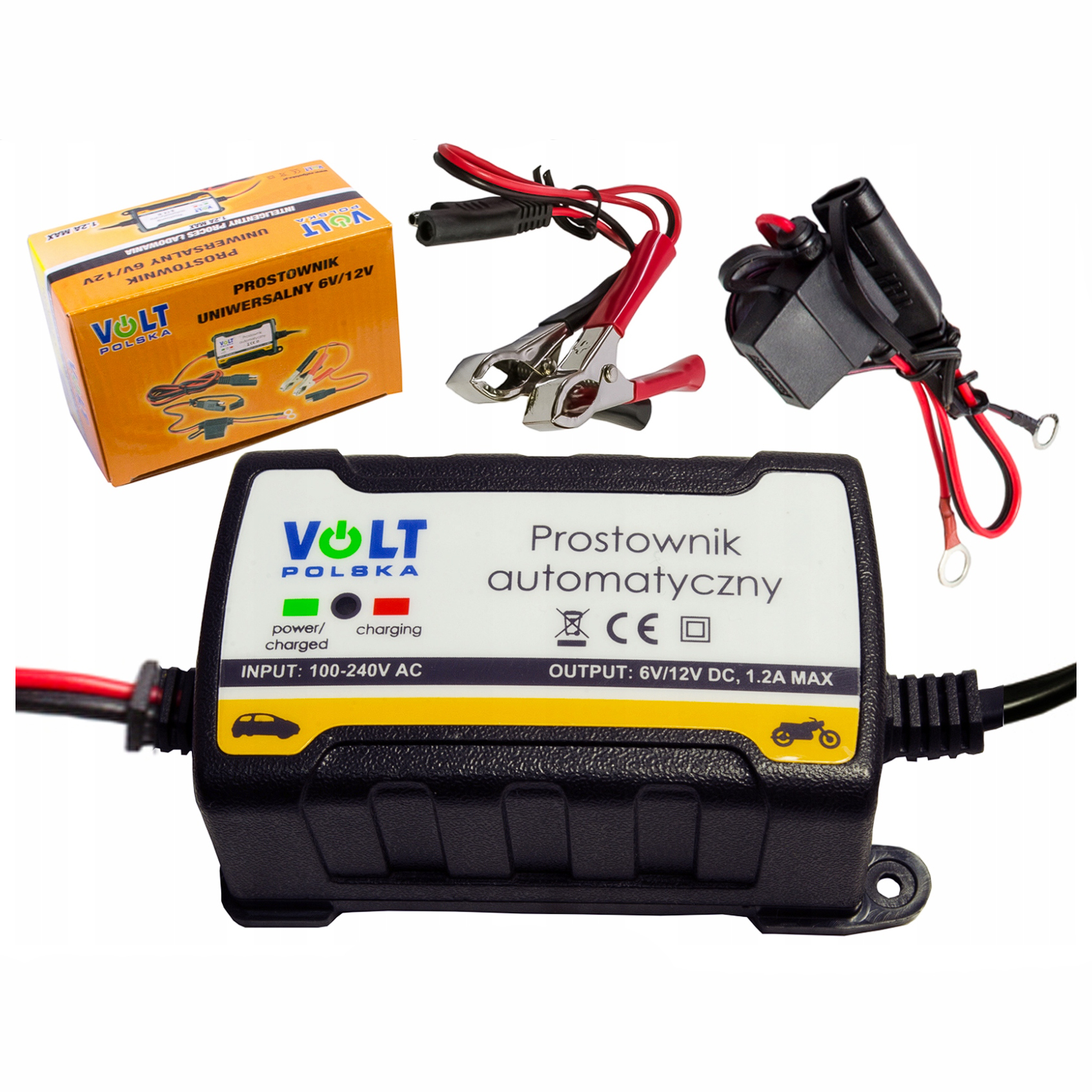 Зарядное устройство для свинцово-кислотных аккумуляторов  6V/12V 1,2A (6PRO061202) Volt Polska