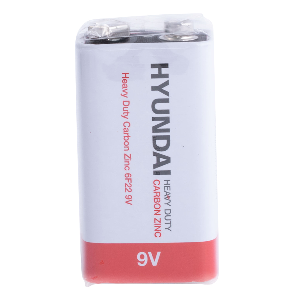 Батарейка солевая, 6F22 ("крона"), 9V, HYUNDAI