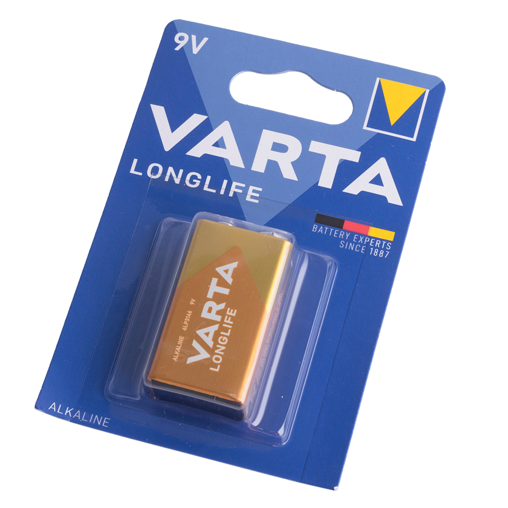 Batterie BAT-6LR61/VL alkalische, (9V-Block "Krona"), 9V, LONGLIFE