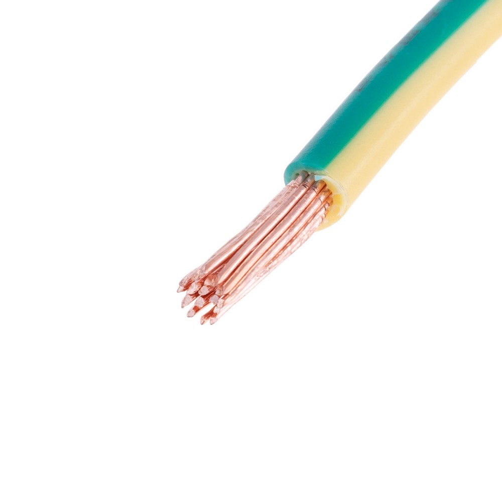 Провід багатожильний 6mm² (10AWG, 19xD0.64mm) жовто-зелений Провід багатожильний 6mm² (10AWG, 19xD0.64mm) жовто-зелений