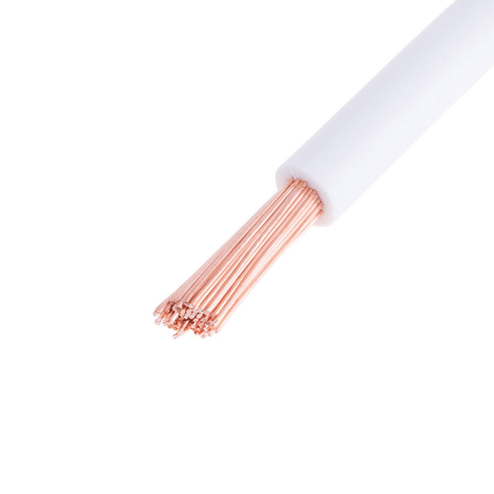 Провід багатожильний 6mm² (10AWG, 84xD0.29mm) білий Провід багатожильний 6mm² (10AWG, 84xD0.29mm) білий