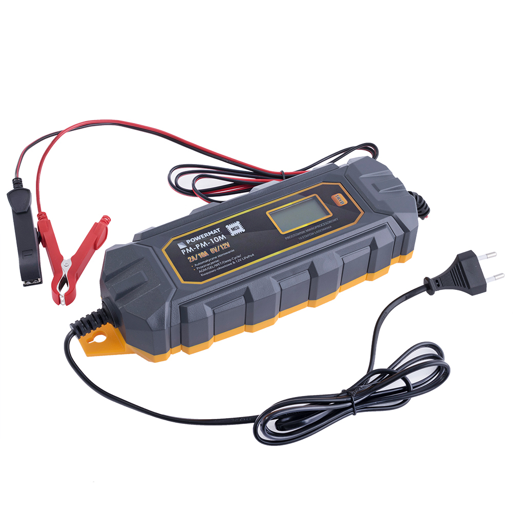 Зарядное устройство для свинцово-кислотных аккумуляторов 6V/12V 10A (PM-PM-10M) Зарядное устройство для свинцово-кислотных аккумуляторов 6V/12V 10A (PM-PM-10M)