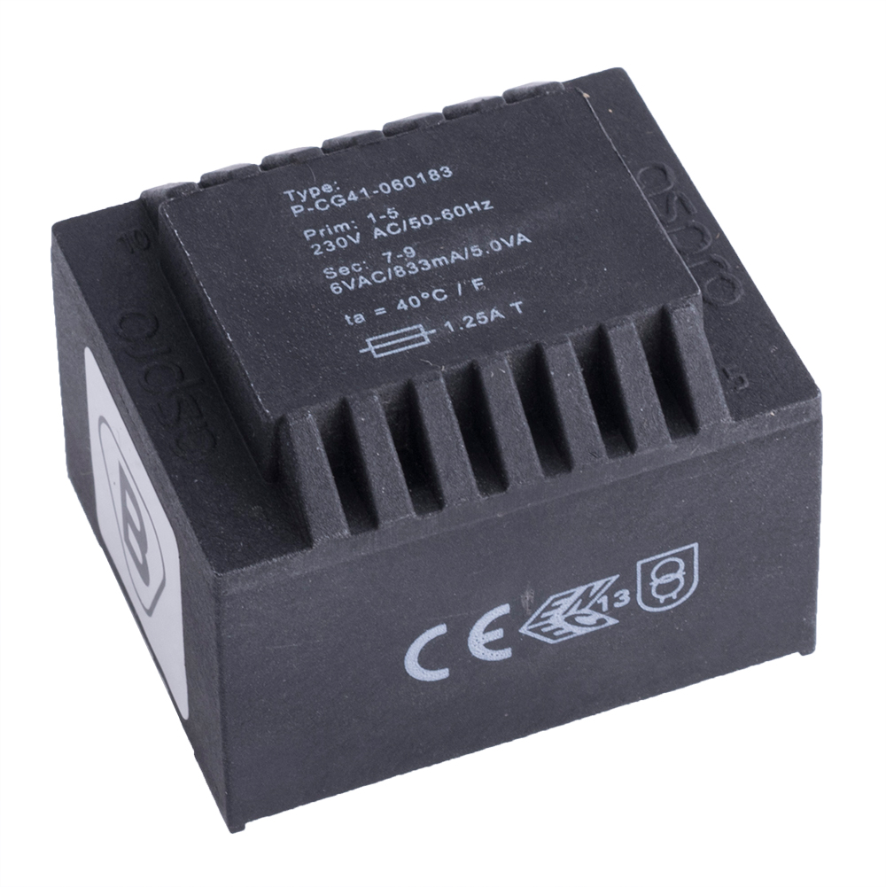 Трансформатор 6VAC 5VA (P-CG41-060183) Aspro