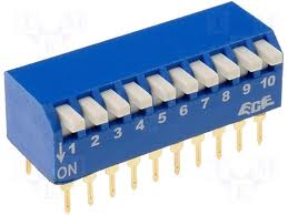 Schalter DP-10 (Typ Piano) (DIP-SWITCH ON-OFF 2,54mm)