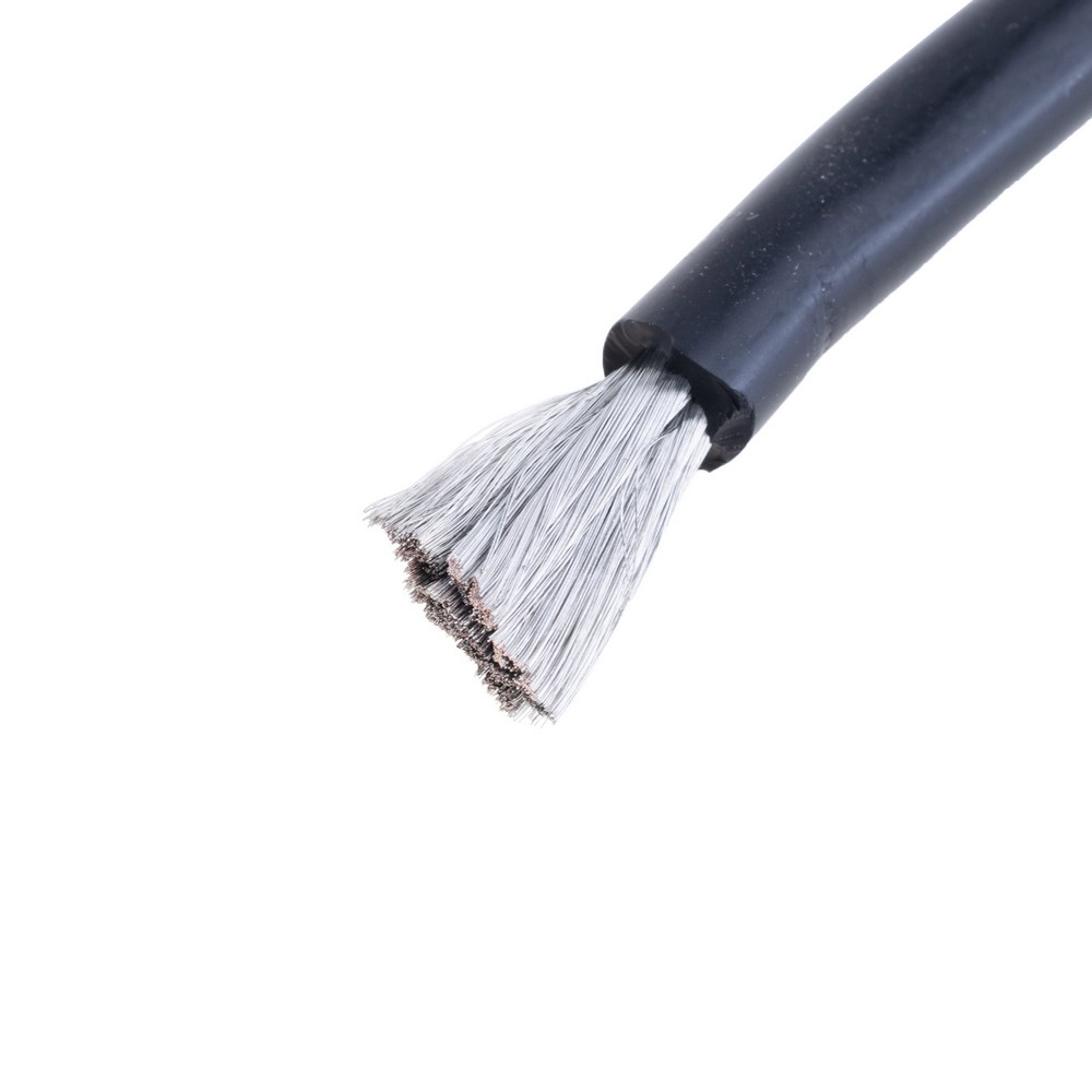 Силіконовий провід 7AWG (12mm²-2400/0.08TS) чорний Силіконовий провід 7AWG (12mm²-2400/0.08TS) чорний