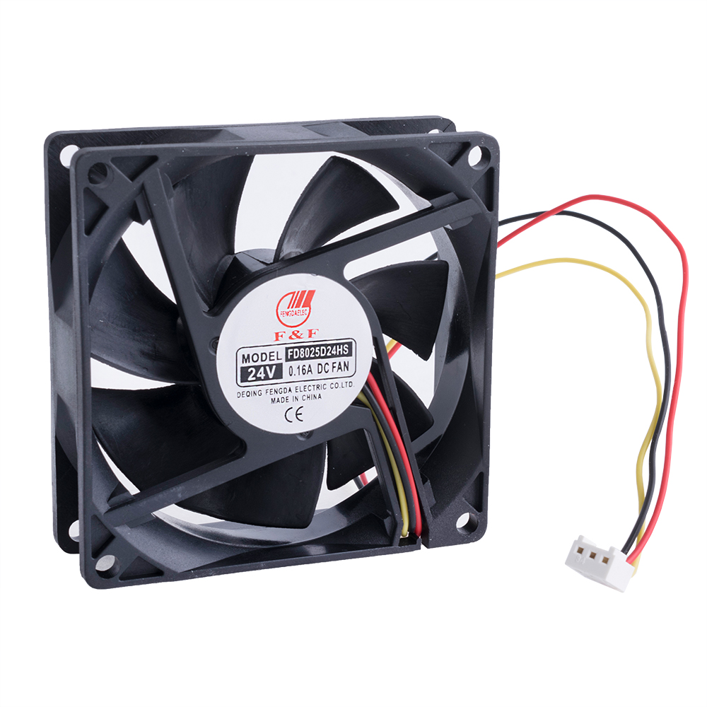 Вентилятор 80x80x25mm 24VDC 0.13A, 2.7W (FD8025D24HS) Вентилятор 80x80x25mm 24VDC 0.13A, 2.7W (FD8025D24HS)