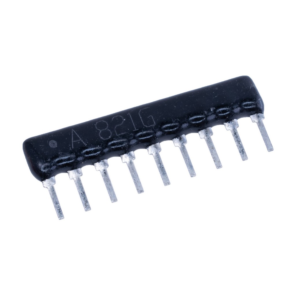 820 Ohm 2% 10P 9R (SIP10G821A-Hitano) (Widerstandsnetzwerk)