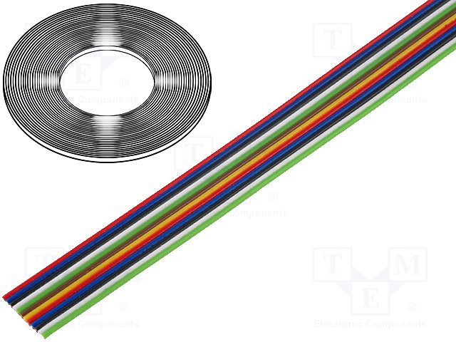 Flachbandkabel 5.2.111 (flach; mehrdrahtig; Cu; 12x0,124mm2; PVC; 150in; 50m)