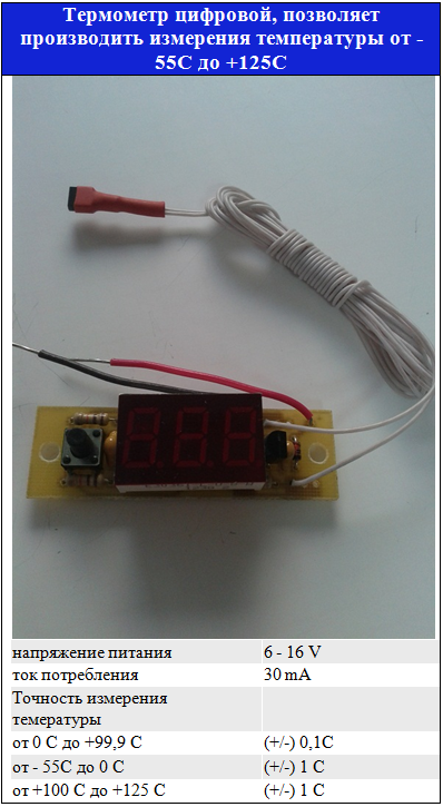 Thermometer -50…+125mit Anzeiger0,36 bis 5- Sensoren rot,grün 1Sensor inkl. /Twisted./