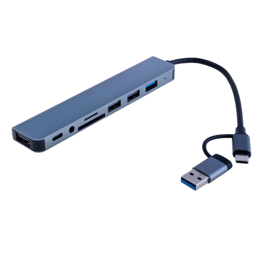 USB 3.0, type-С HUB 8 портів YiChen