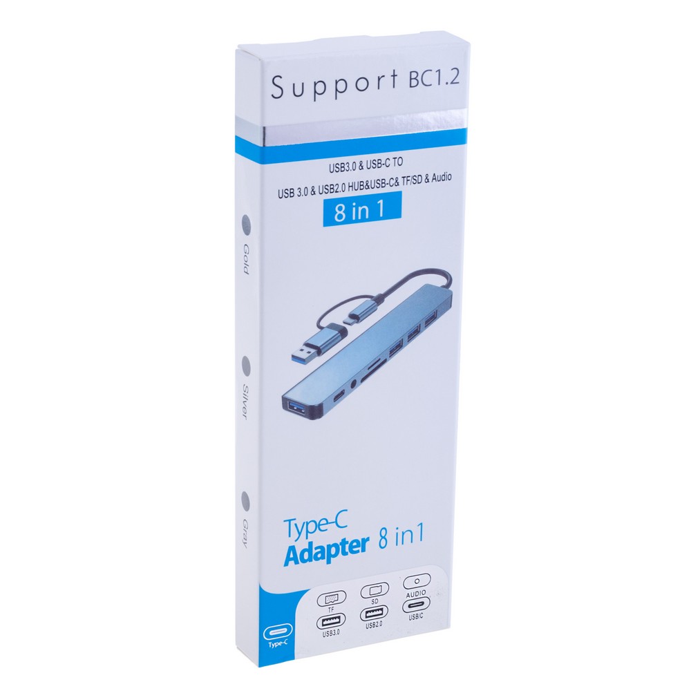 USB 3.0, type-С HUB 8 портів YiChen