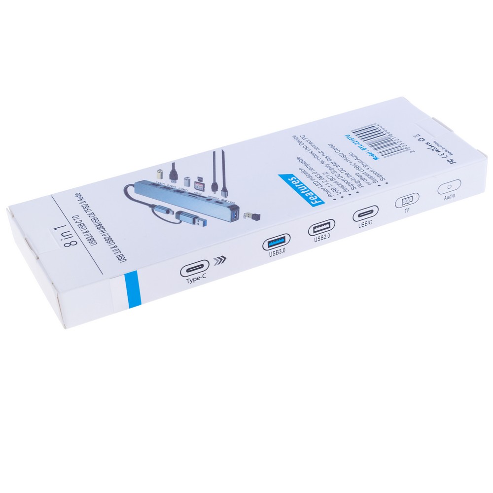 USB 3.0, type-С HUB 8 портів YiChen