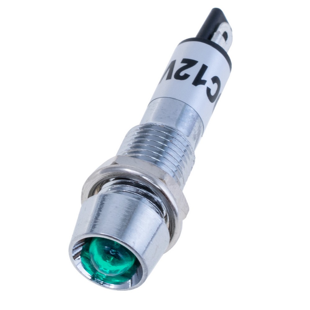 Anzeigeleuchte 8 mm mit grüner Beleuchtung 12VDC, XD8-1 12V GREEN Anzeigeleuchte 8 mm mit grüner Beleuchtung 12VDC, XD8-1 12V GREEN