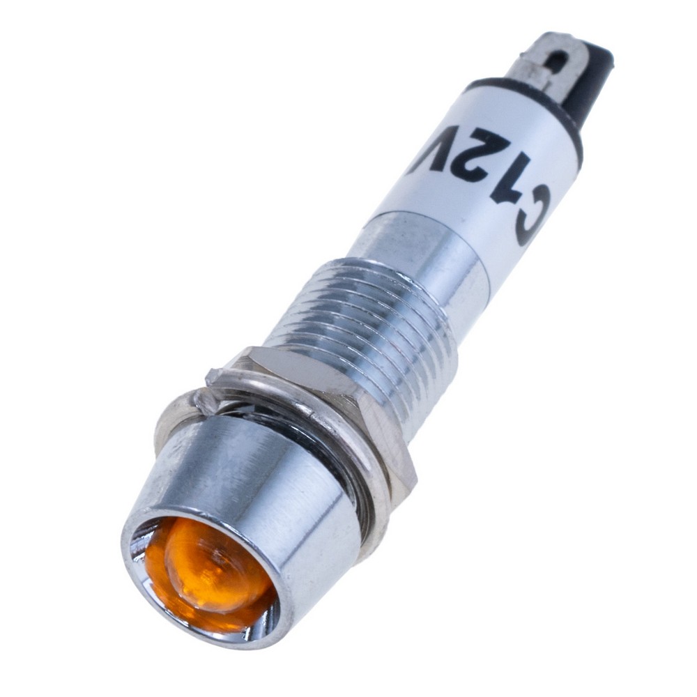 Anzeigeleuchte 8 mm mit gelber Beleuchtung 12VDC, XD8-1 12V YELLOW Anzeigeleuchte 8 mm mit gelber Beleuchtung 12VDC, XD8-1 12V YELLOW