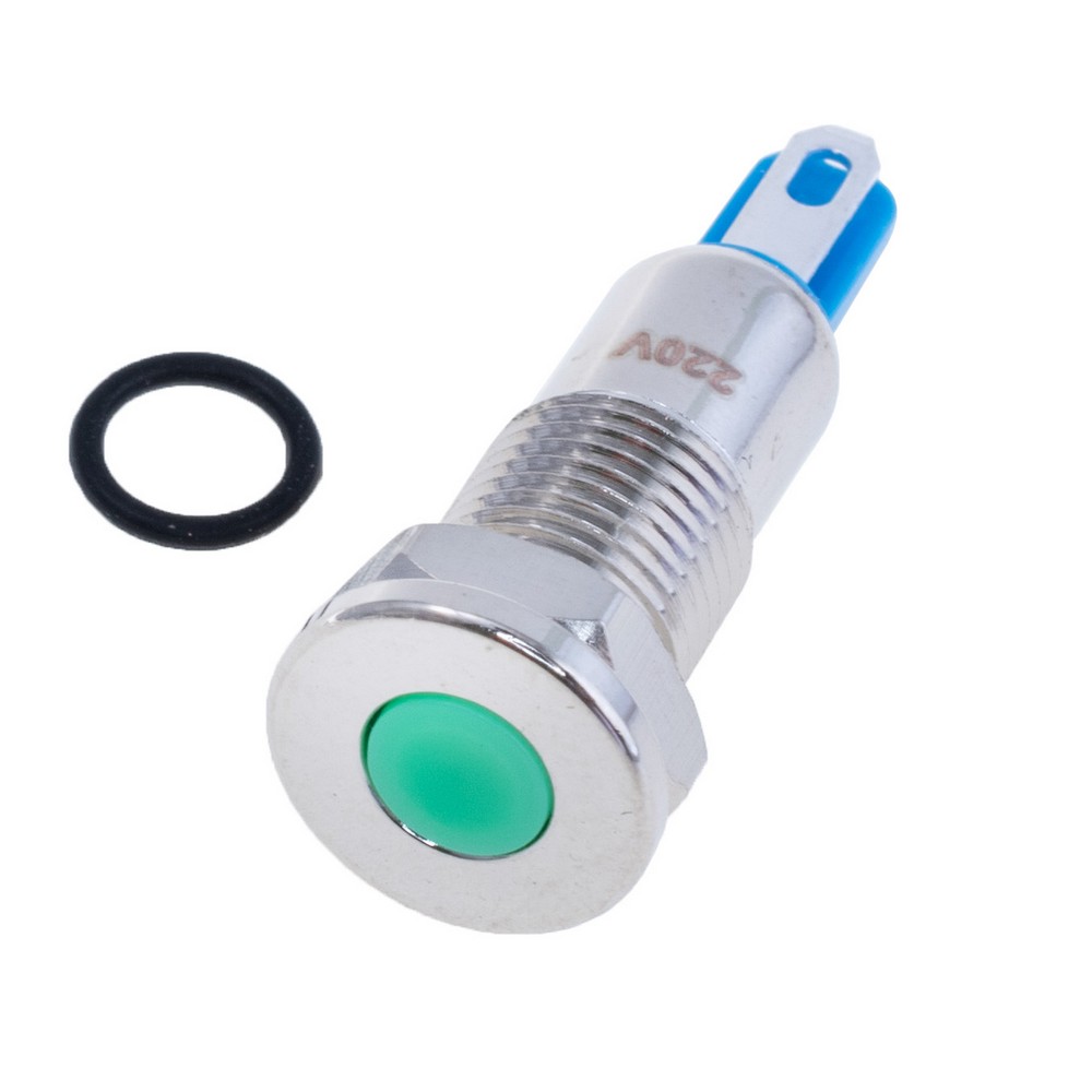 Anzeigeleuchte 8 mm mit grüner Beleuchtung IP67, 220V, GQ8A-D 220V GREEN Anzeigeleuchte 8 mm mit grüner Beleuchtung IP67, 220V, GQ8A-D 220V GREEN