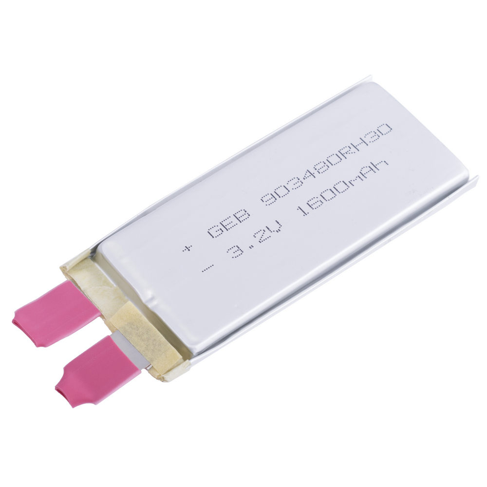 903480RH30 3.2V 1600mAh (LiFePO4, 30C, 9.0x34x80mm) GEB 903480RH30 3.2V 1600mAh (LiFePO4, 30C, 9.0x34x80mm) GEB