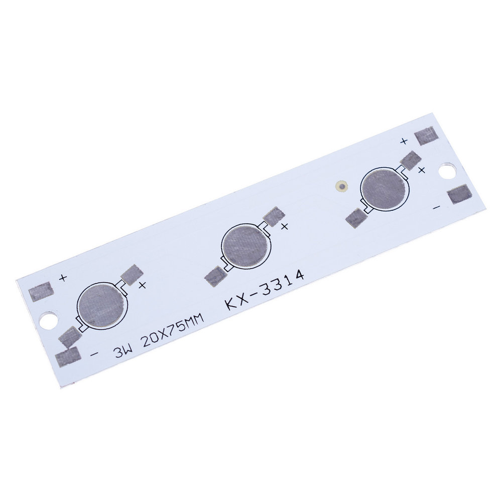 Schichtunterlage kühlkörper (für 3-х LED)  75x20 mm