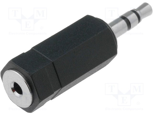 AC-018-1 Stereo Adapter Stecker 3,5mm auf Steckdose 2,5mm