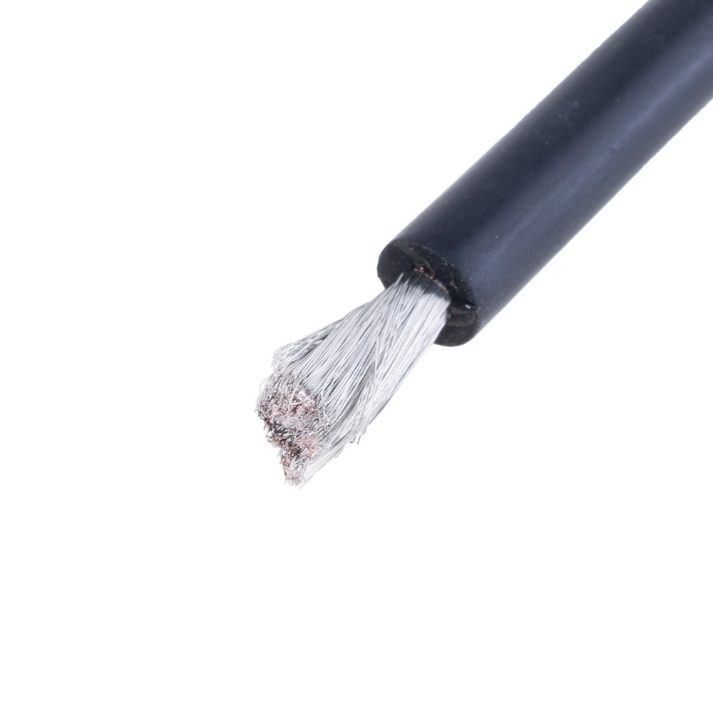 Силіконовий провід 9AWG (6mm²-1200/0.08TS) чорний Силіконовий провід 9AWG (6mm²-1200/0.08TS) чорний