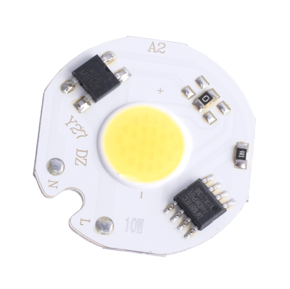 Светодиод 10Вт белый холодный, 220В (COB модуль 10W d27mm) Светодиод 10Вт белый холодный, 220В (COB модуль 10W d27mm)