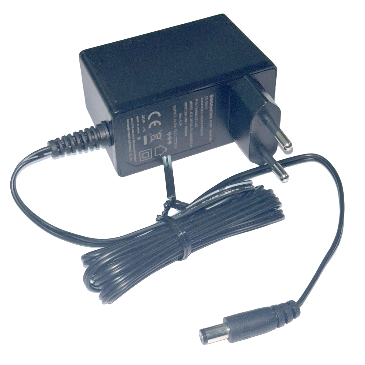 Блок живлення з вилкою 24W 12V, роз'єм:2.5x5.5мм, ADS-24FUA-12 12024EPG-H Блок живлення з вилкою 24W 12V, роз'єм:2.5x5.5мм, ADS-24FUA-12 12024EPG-H