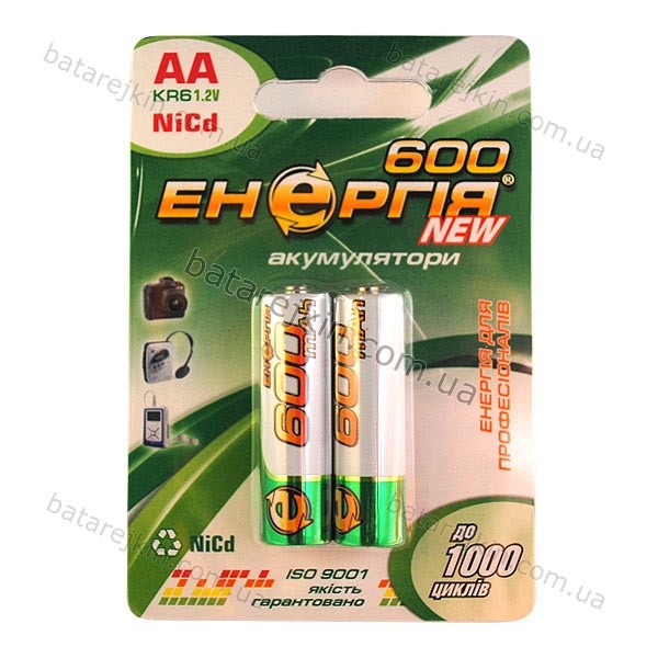 KR6 NiCD, 600mAh , 1.2V, АА, Energiya,(Akku)