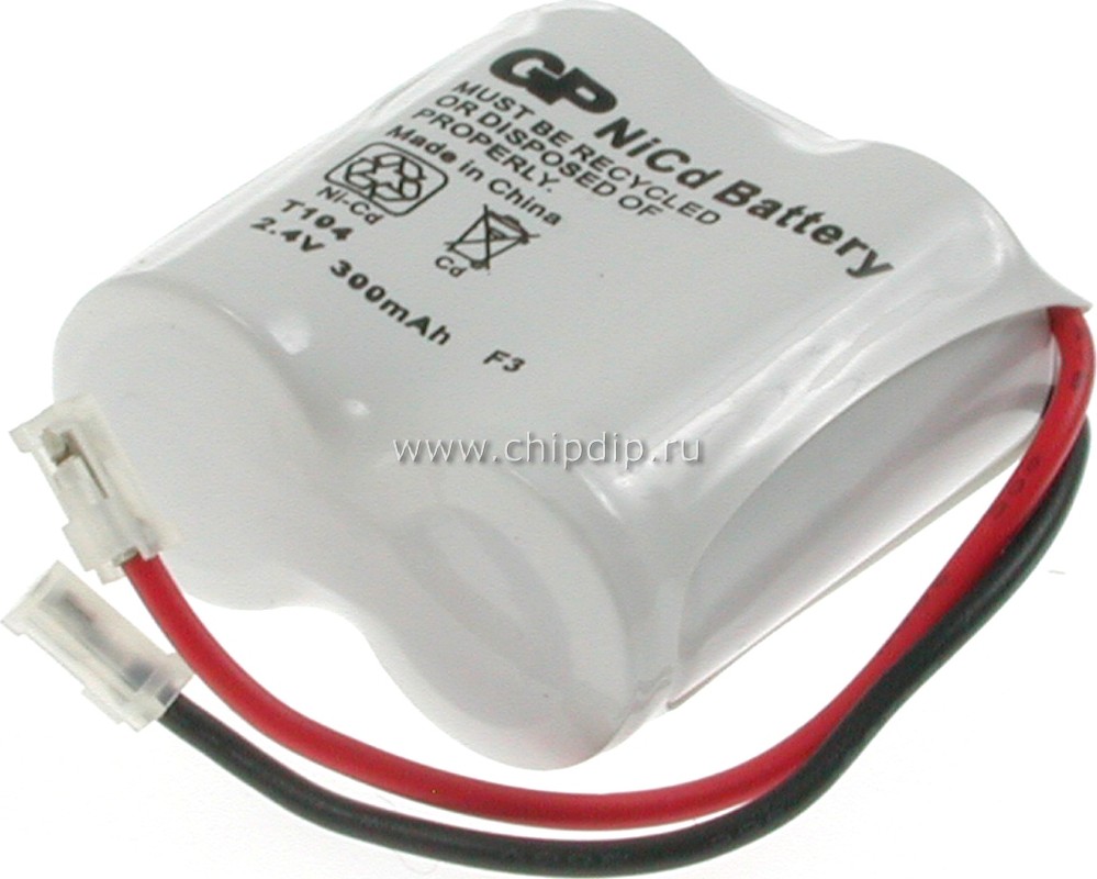 T104 NiCd, 2.4V, 300mAh fur pvt.Funktelefone, GP, U1 (Akku Nickel-Cadmium-)